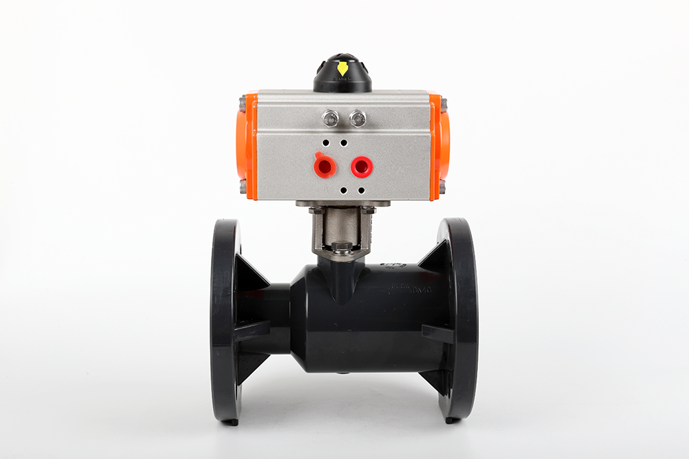 吉水气动法兰一体球阀